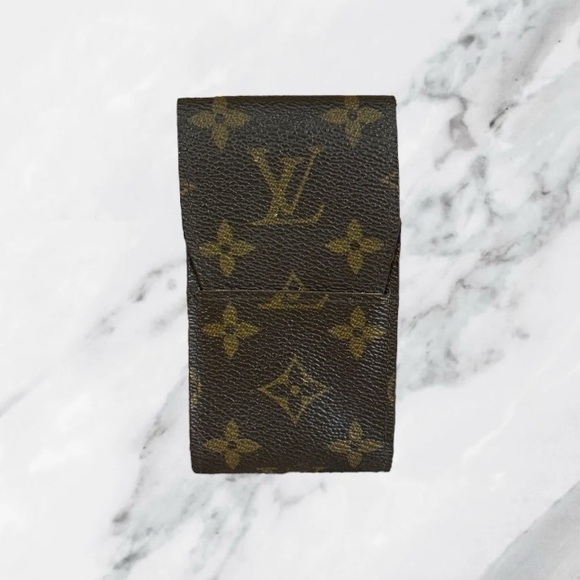 Louis Vuitton Vintage Monogram Cigarette Case Brown Canvas 90s - Picture 1 of 6